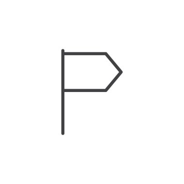 Bayrak yer imi anahat simgesini.