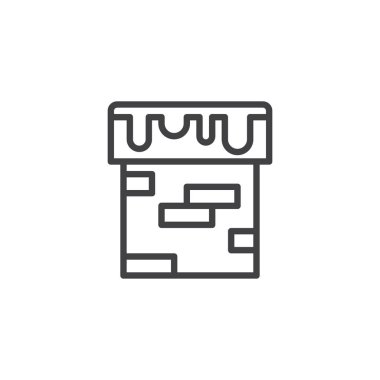 Karlı baca anahat simgesini