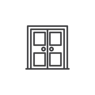 Mimari kapı anahat simgesi