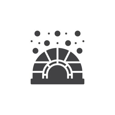 Igloo buz evi vektör simgesi