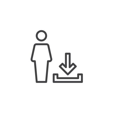 Kullanıcı profili anahat simgesini indirin