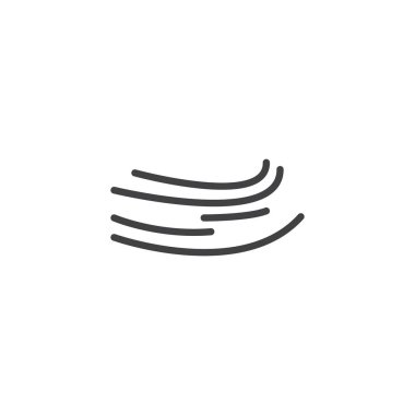 Rüzgar üfleme anahat simgesini