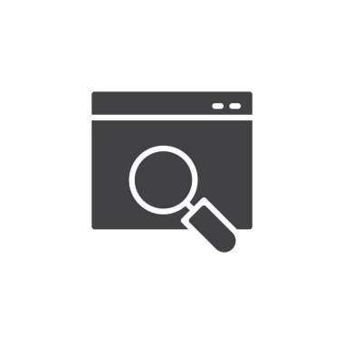 Web sitesi sayfası arama vektör simgesi