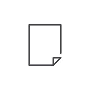 Dosya belgesi anahat simgesi