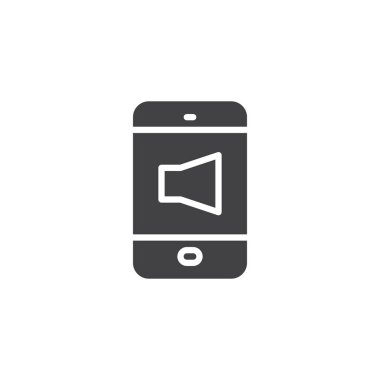 Smartphone ses ekran vektör simgesi
