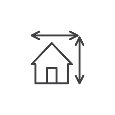 Ev planı anahat simgesini