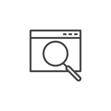 Arama tarayıcı penceresi anahat simgesini