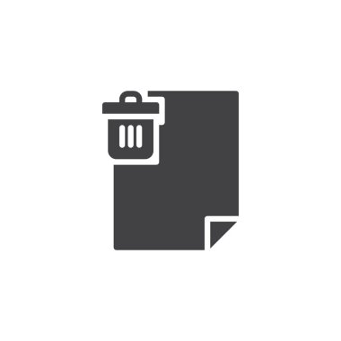 Silmek dosya belge vektör simgesi