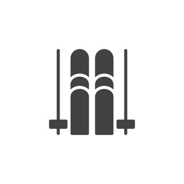 Kayak ve çubuk vektör simgesi