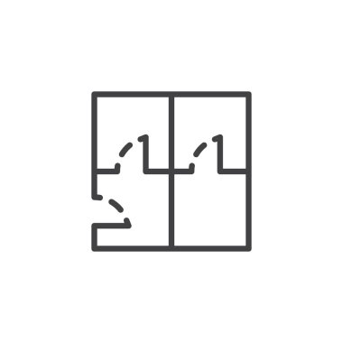 Bulmaca şekiller anahat simgesini