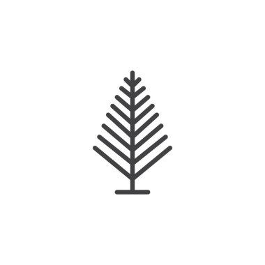 İğneler ağaç vektör simgesi