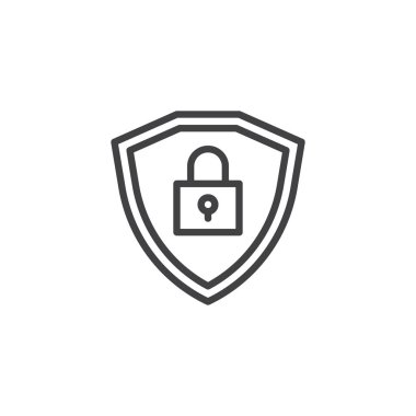 Kilit güvenlik anahat simgesi