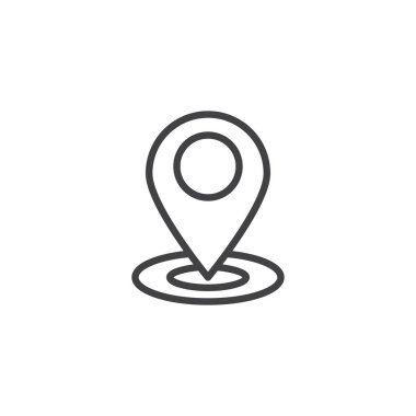 Konumu PIN anahat simgesini