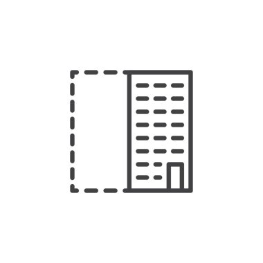 Binanın mimari proje anahat simgesi