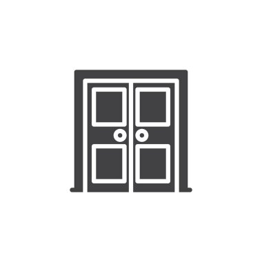 Mimari kapı vektör simgesi