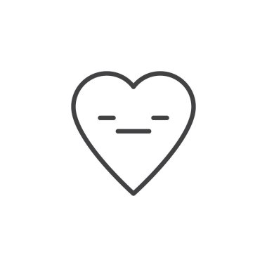 İfadesiz yüz ifade anahat simgesi