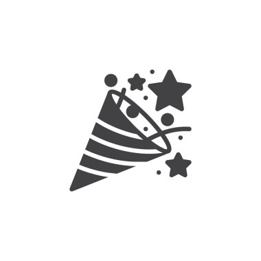 Konfeti Popper vektör simgesi