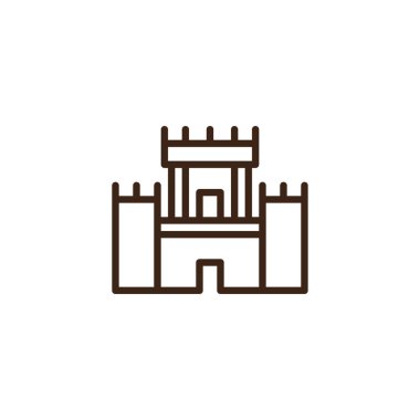 Kale kale doldurulmuş anahat simgesini