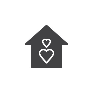 Aşk evi vektör simgesi