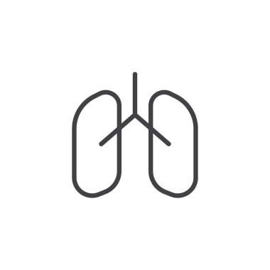 İnsan ciğerleri ana hatları simgesi