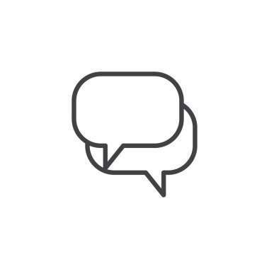 Yorum sohbet kabarcık anahat simgesi