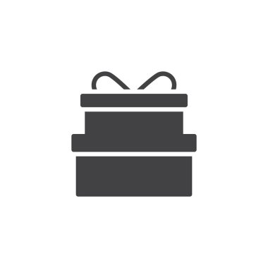 Pasta hediye kutusu vektör simgesi