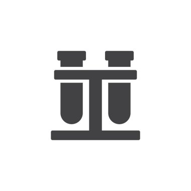 Test tüpleri tutucu vektör simgesi