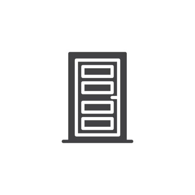 Ahşap kapı vektör simgesi