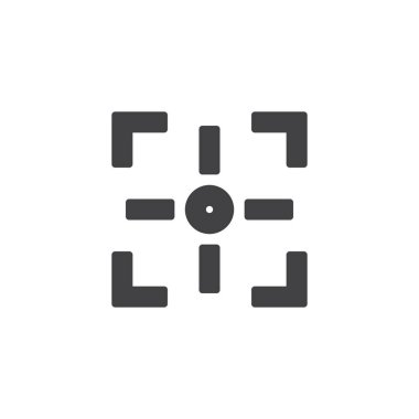 Kamera odak vektör simgesi