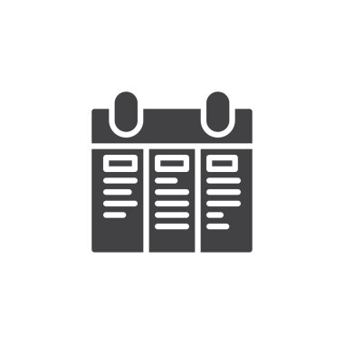 Takvim zamanlama vektör simgesi