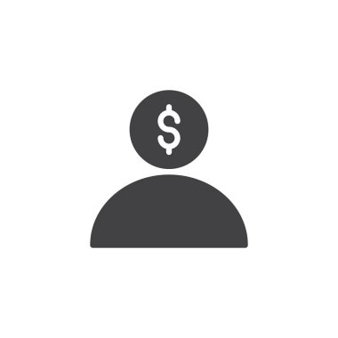 Doları kullanıcı vektör simgesi