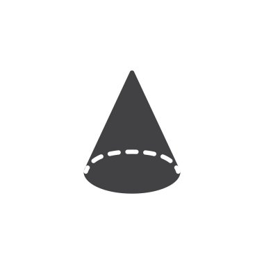 Koni geometrik şekil vektör simgesi