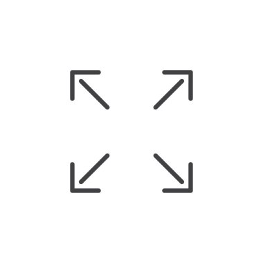 Tam ekran, geniş anahat simgesini