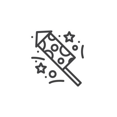 Havai fişek kraker anahat simgesini