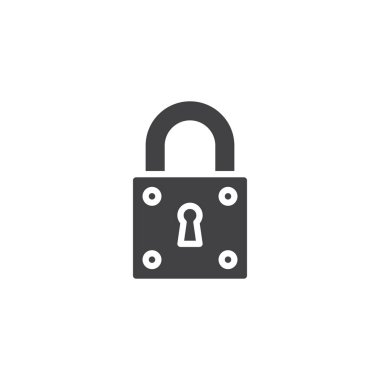 Asma kilit kilit vektör simgesi