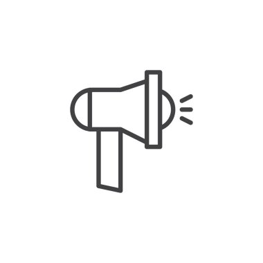 Duyuru hoparlör anahat simgesi