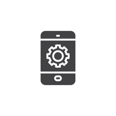 Tablet ayarları yapılandırma vektör simgesi