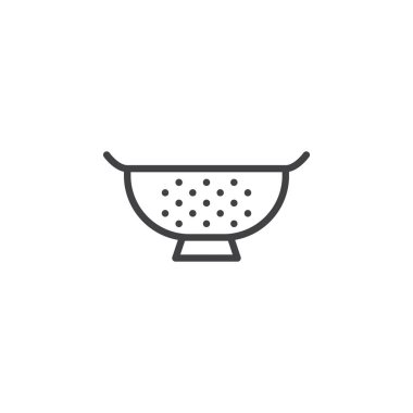 Mutfak süzgeç anahat simgesini