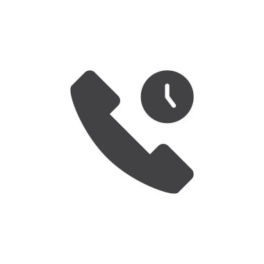 Telefon ve saat vektör simgesi