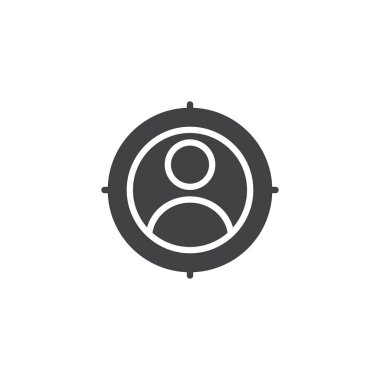 Kullanıcı hedef vektör simgesi