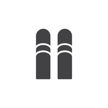 Kayaklar vektör simge çifti