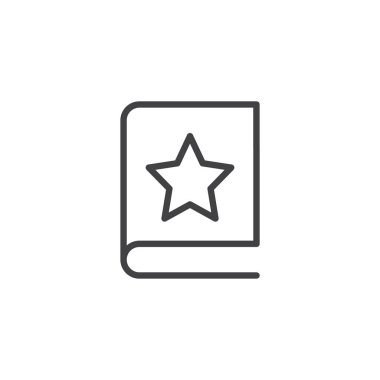 Kitap yıldız anahat simgesini