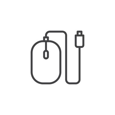 bilgisayar fare anahat simgesi