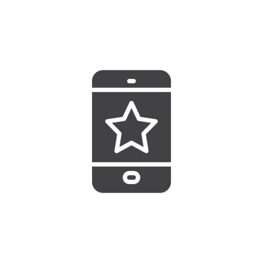 Favori telefon ekran vektör simgesi