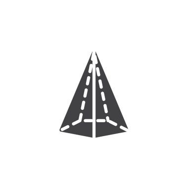 Altıgen konik geometrik şekil vektör simgesi