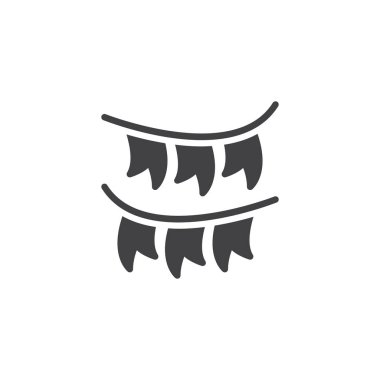 Parti dekorasyon kiraz kuşu bayrakları simge vektör