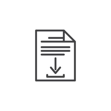 Dosya belge anahat simgesini indirmek