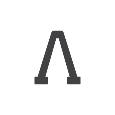 Lambda mektup vektör simgesi