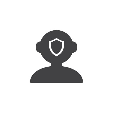 İnsan aklının vektör simge korumalı