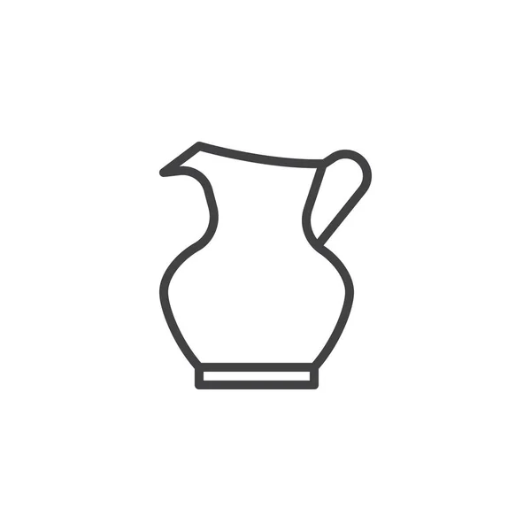 Hanoucca pitcher icône contour — Image vectorielle